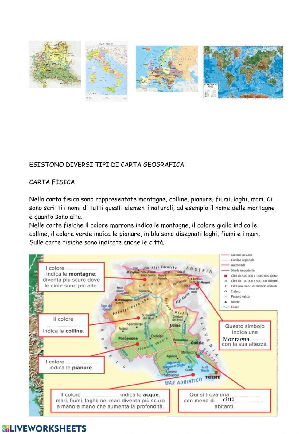 Le carte geografiche