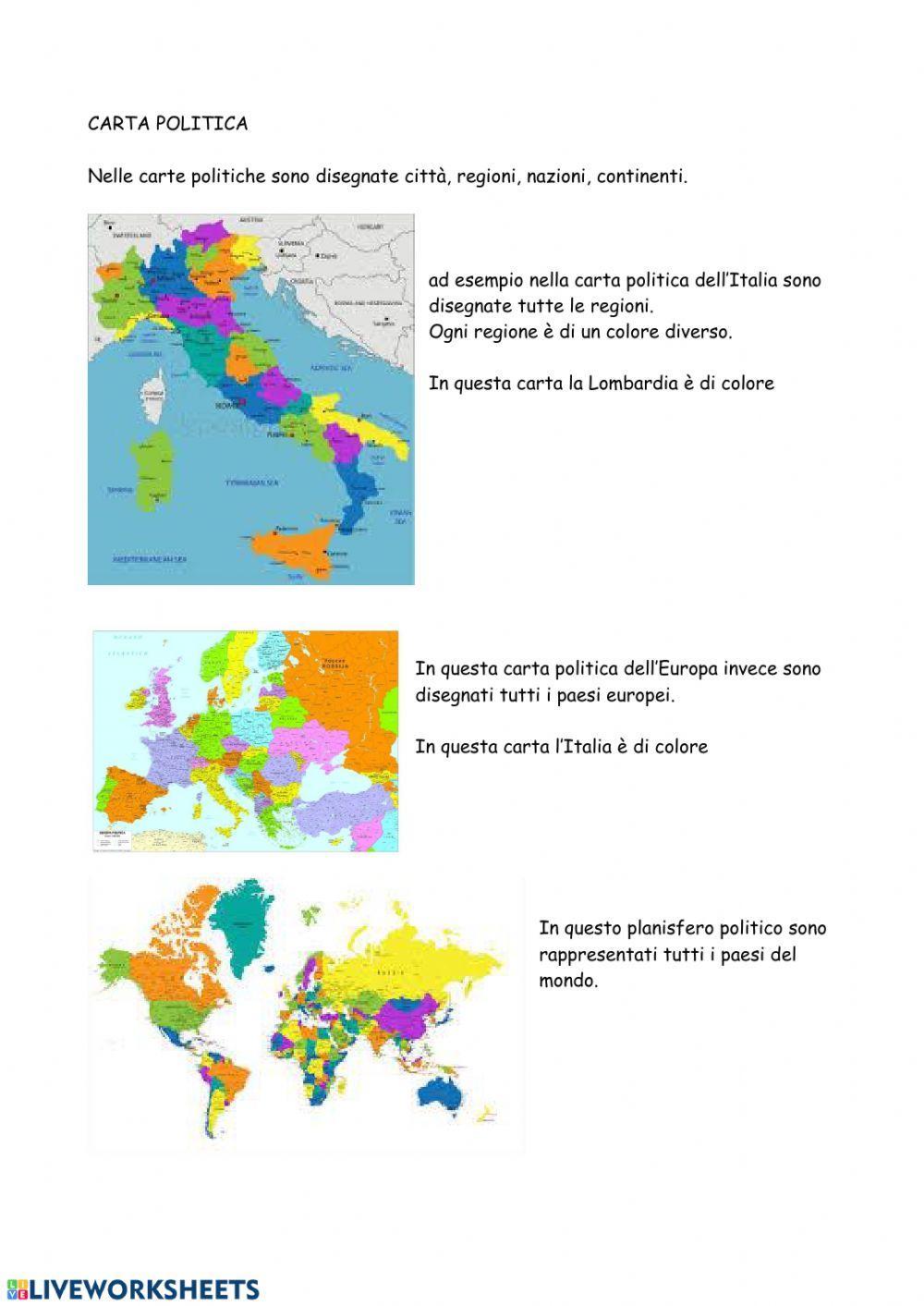 Le carte geografiche