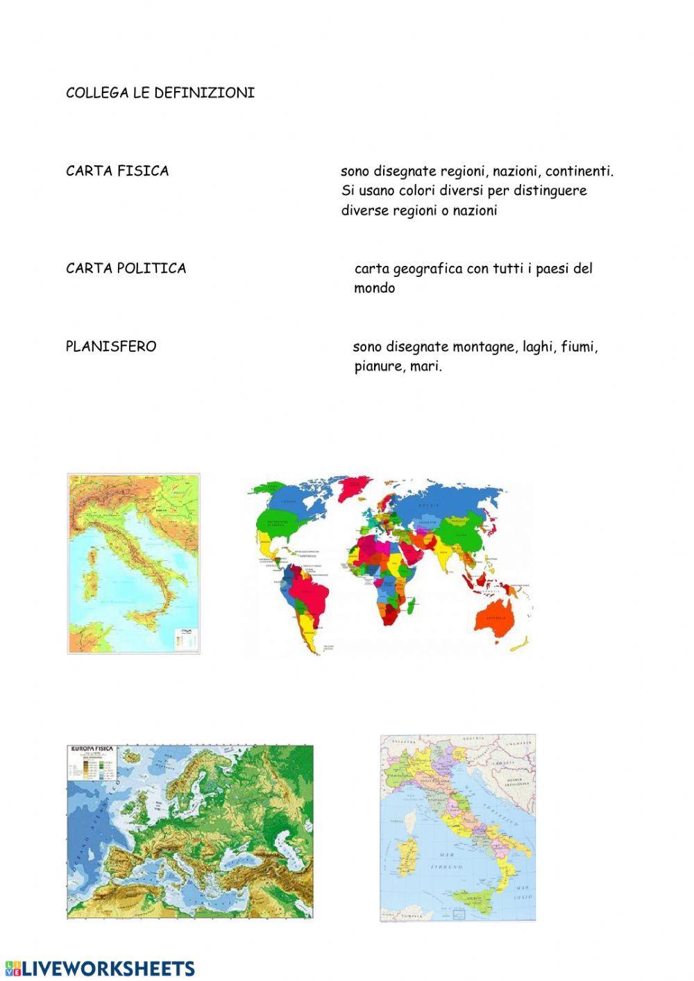 Le carte geografiche