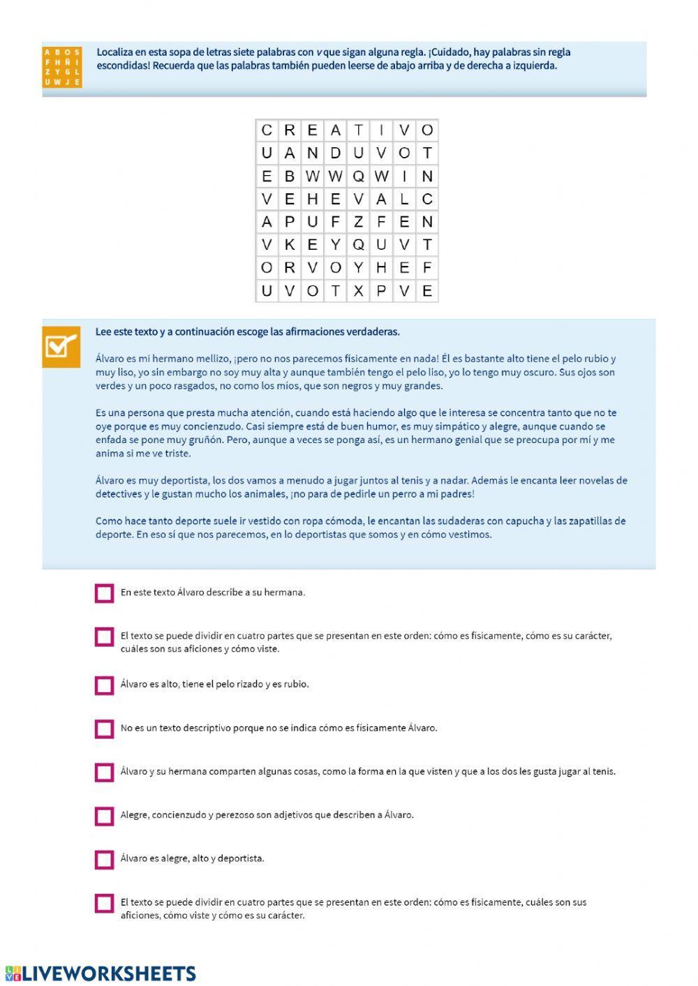 Autoevaluación: lengua 5º