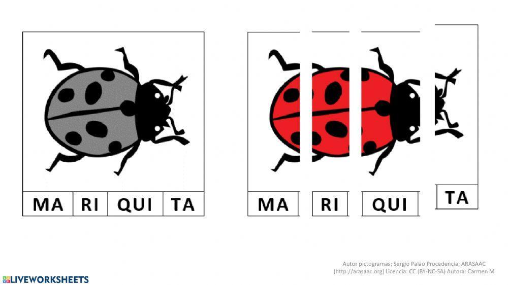 puzzle silábico primavera