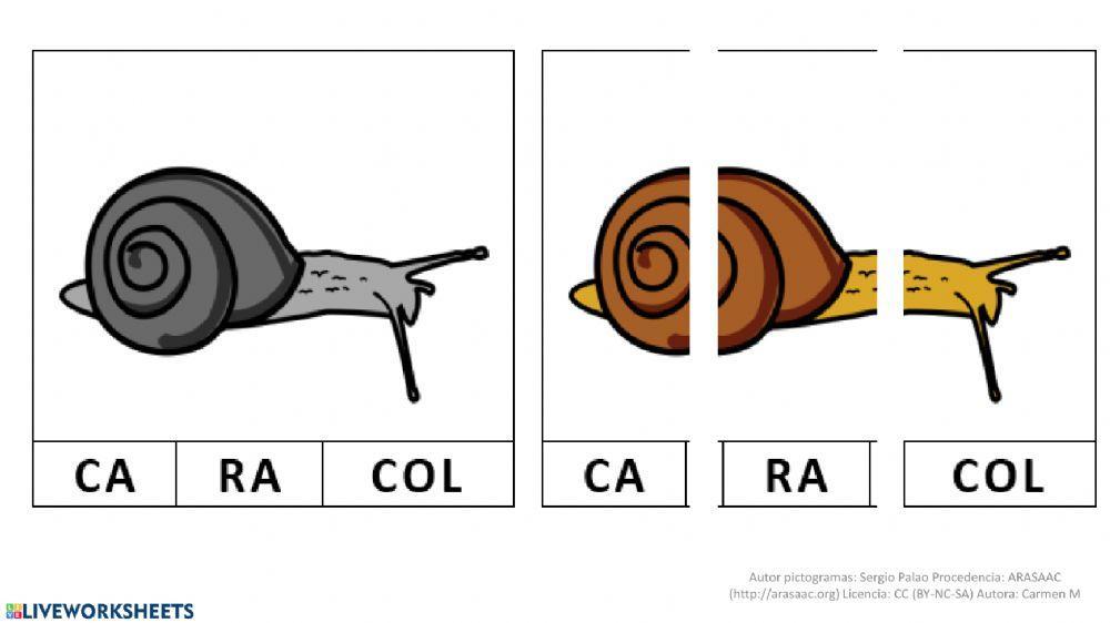 puzzle silábico primavera