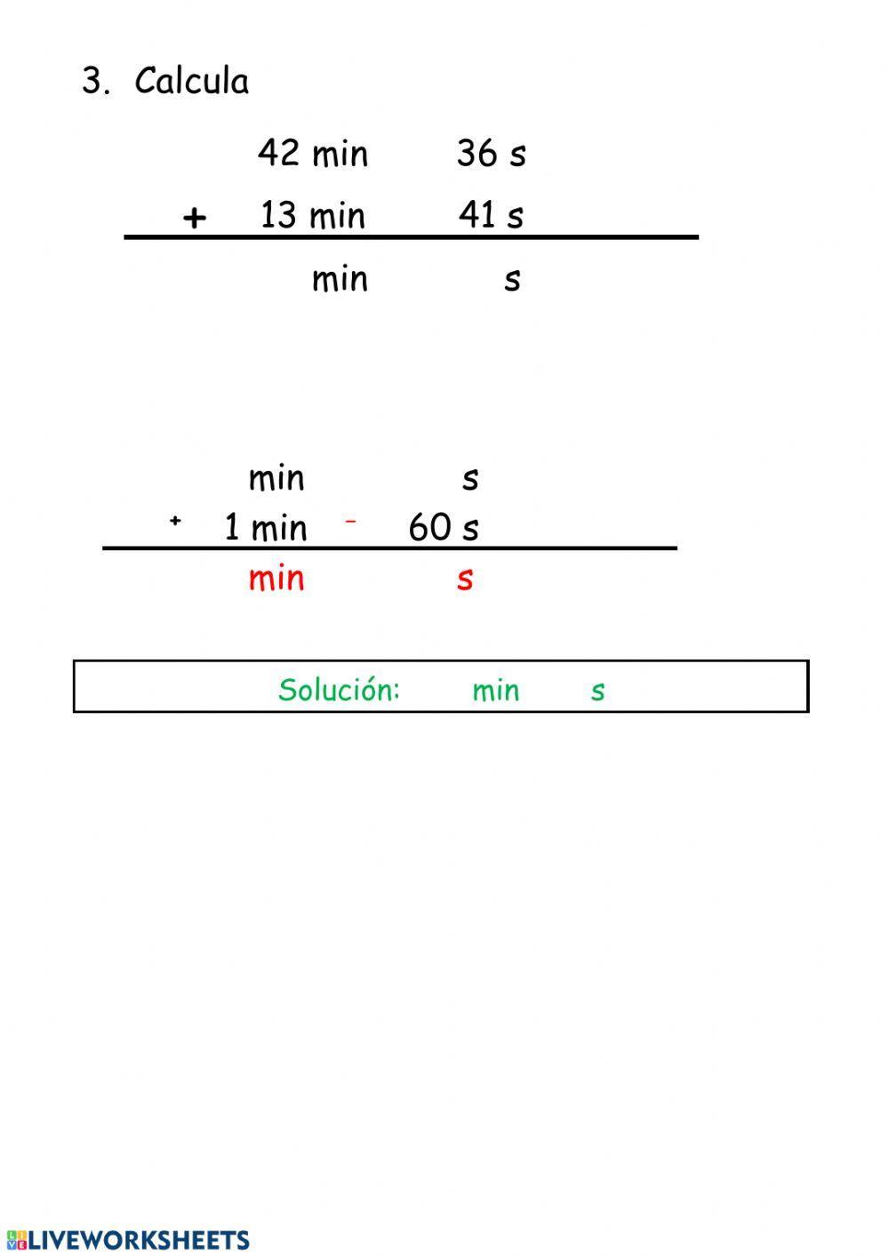 Suma de unidades de tiempo