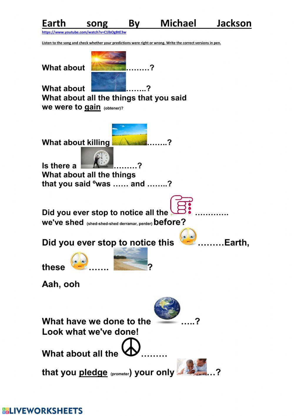 Earth song Michael Jackson (images)