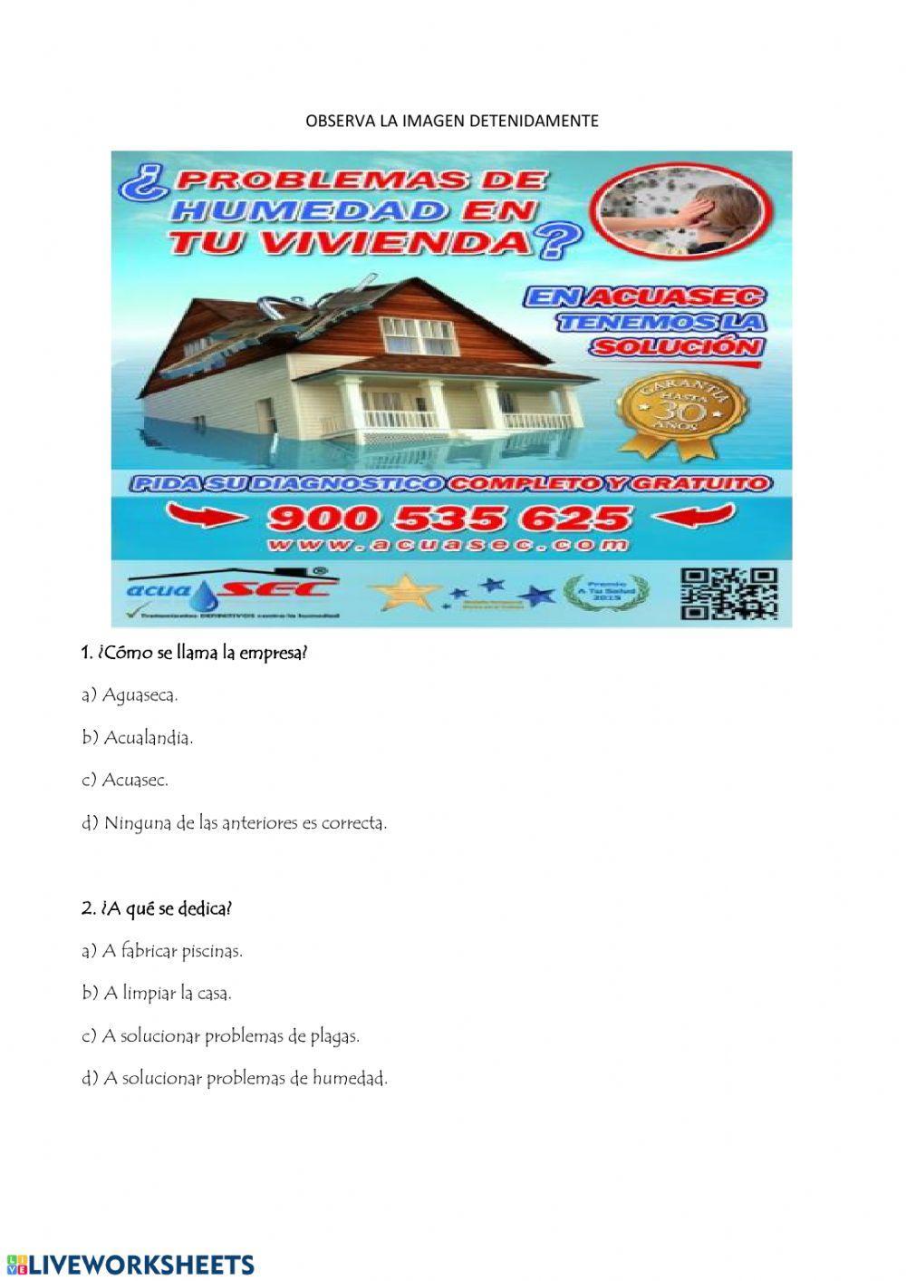 Comprensión lectora-cartel publicitario