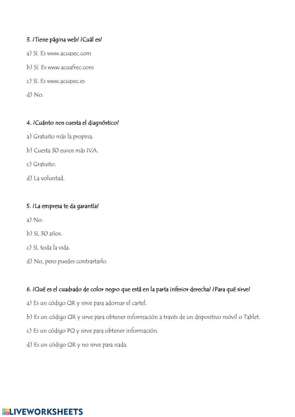 Comprensión lectora-cartel publicitario