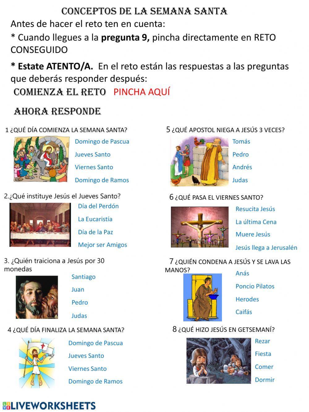 Conceptos sobre la Semana Santa