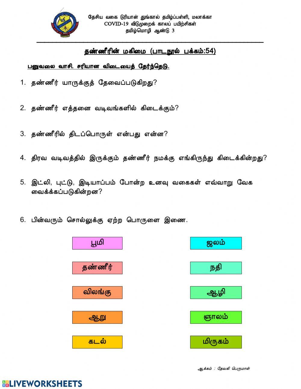 தண்ணீரின் மகிமை தண்ணீரின் மகிமை