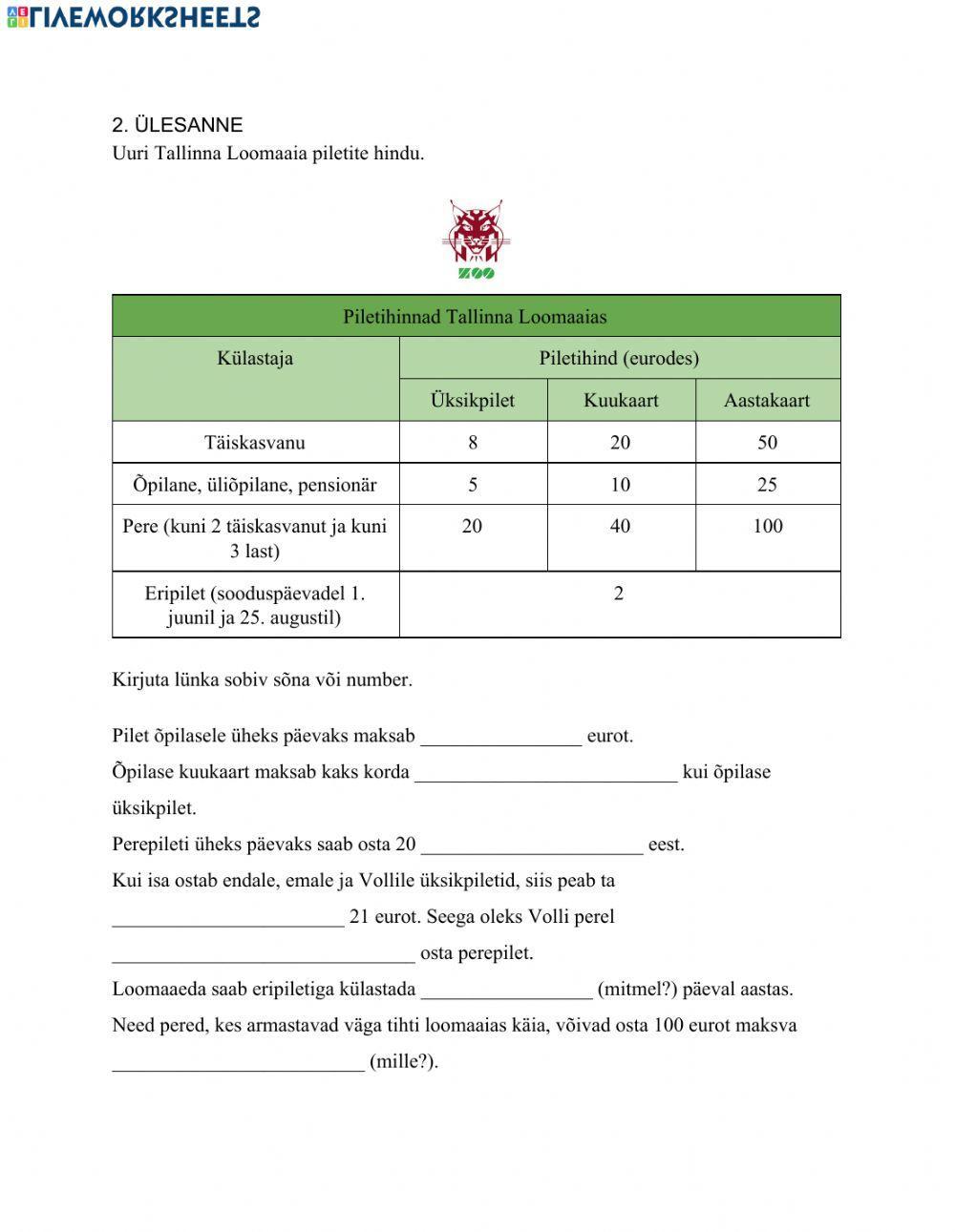 Aastalõputöö 3. klass