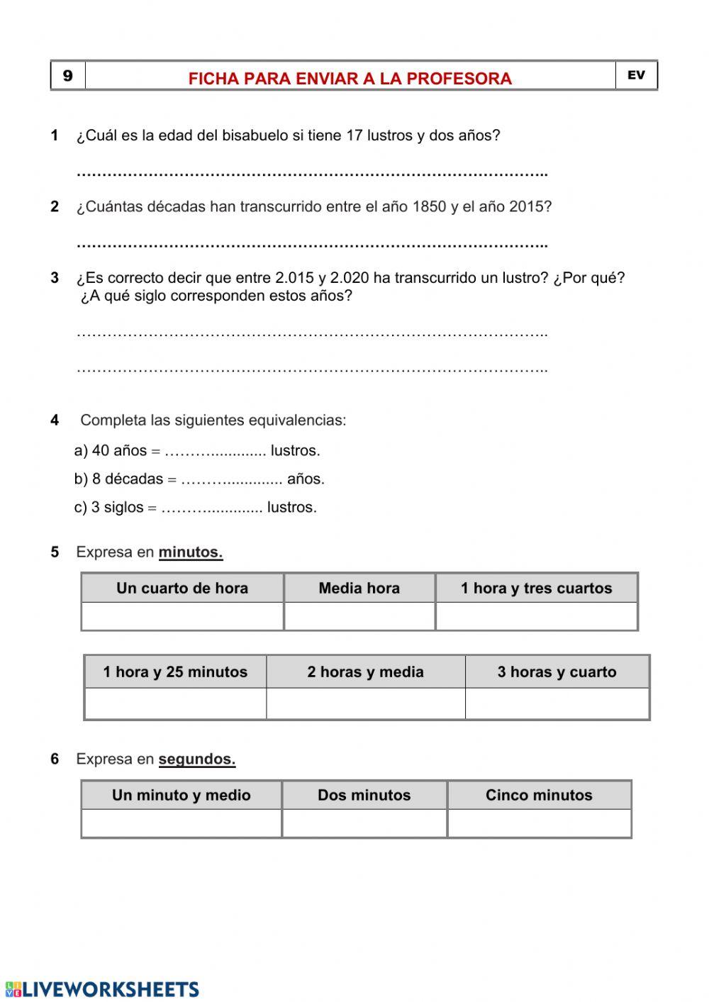 La medida del tiempo