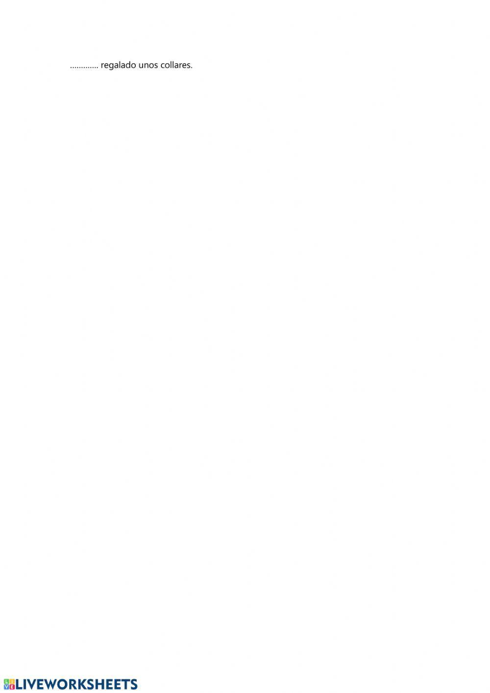 Complemento directo e indirecto