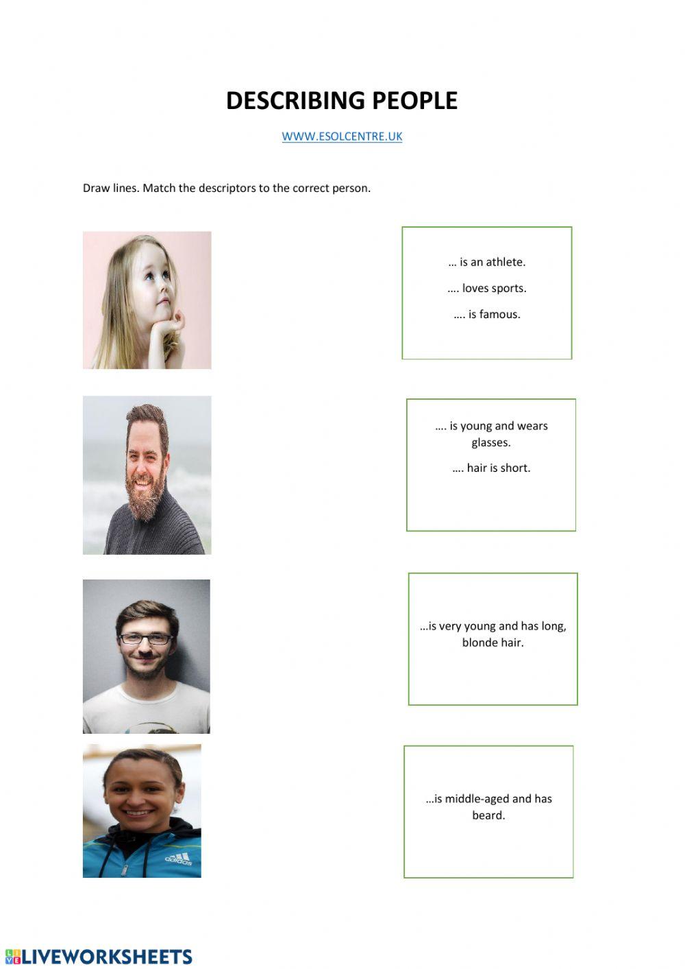 Descriptions of people