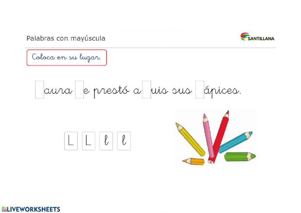 Mayúsculas nombre Propio