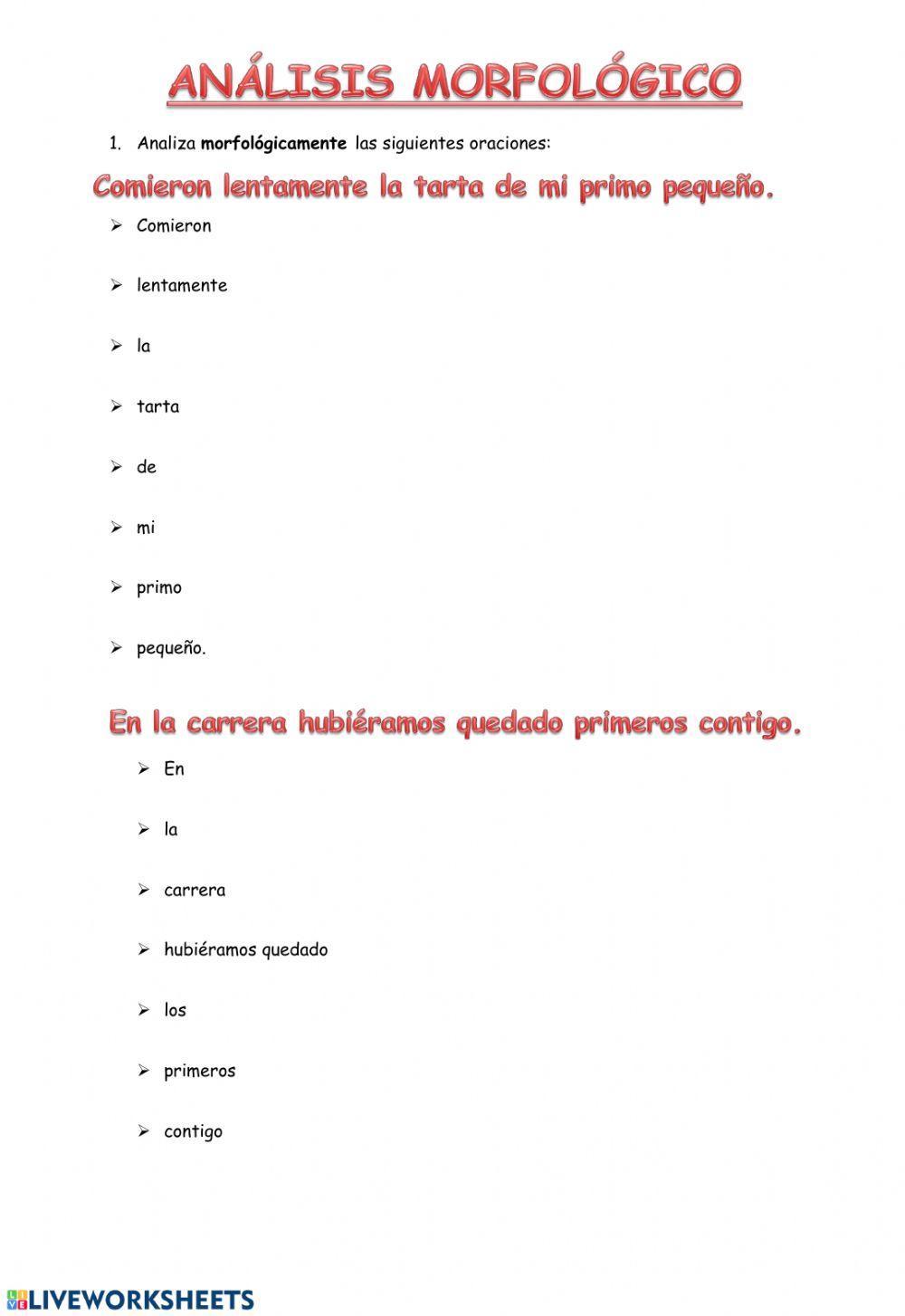 Análisis morfológico