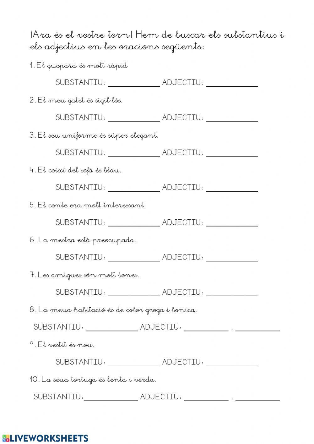 Substantius i adjectius