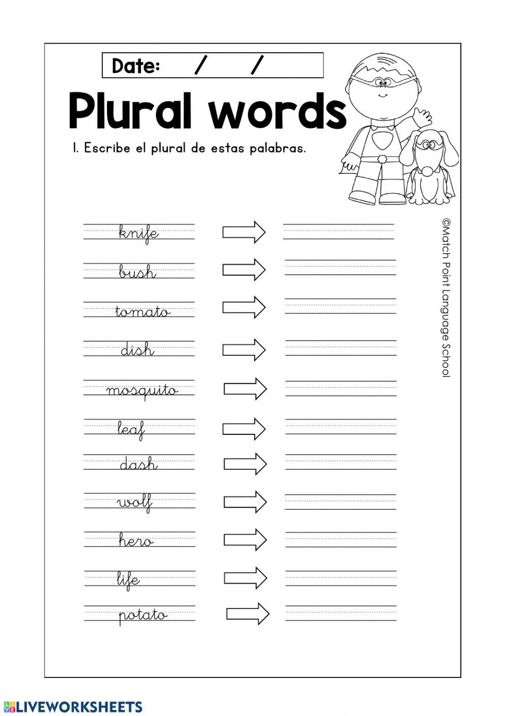 Plural words (sh, o, f, fe)
