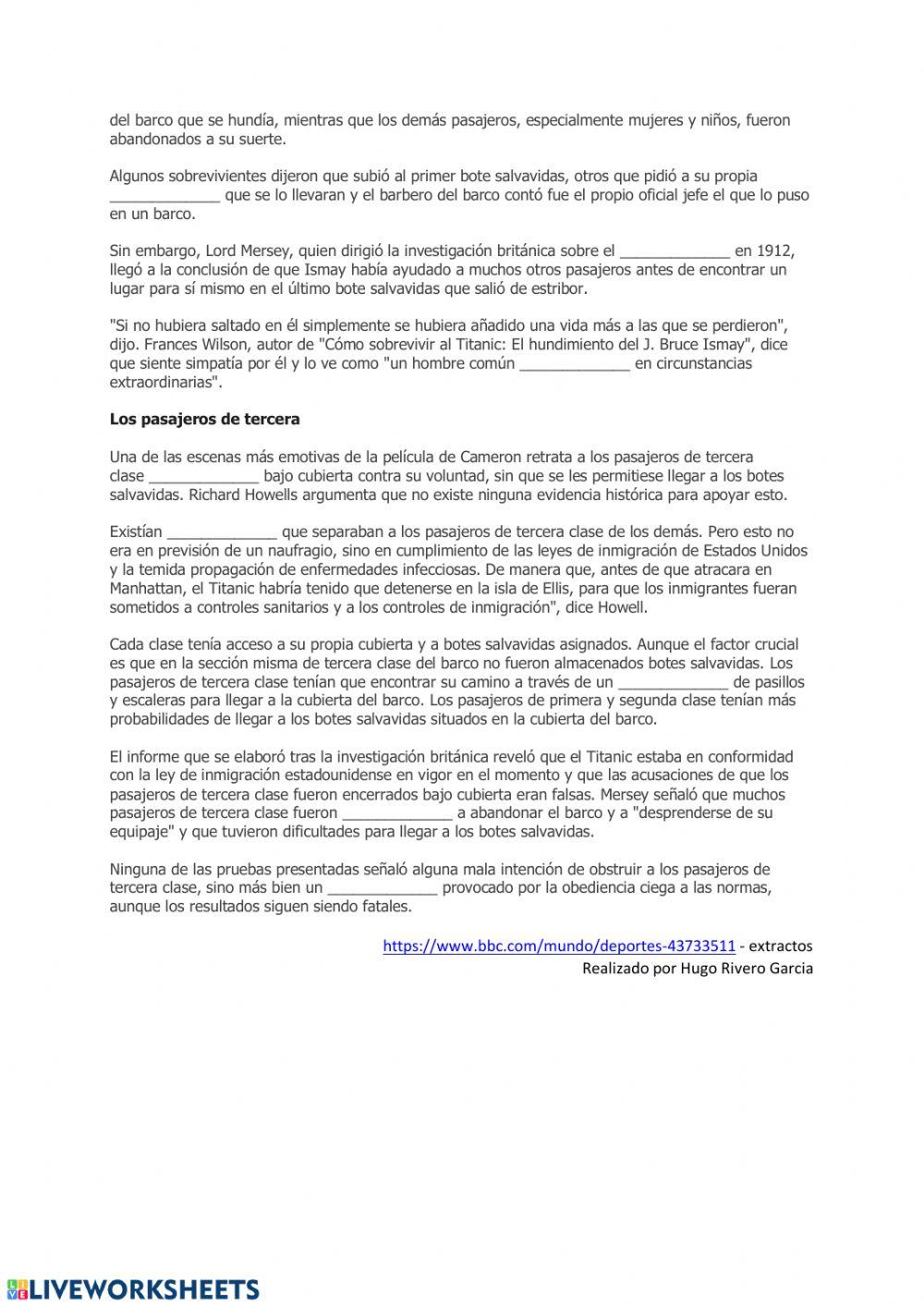 Los cinco mitos del Titanic