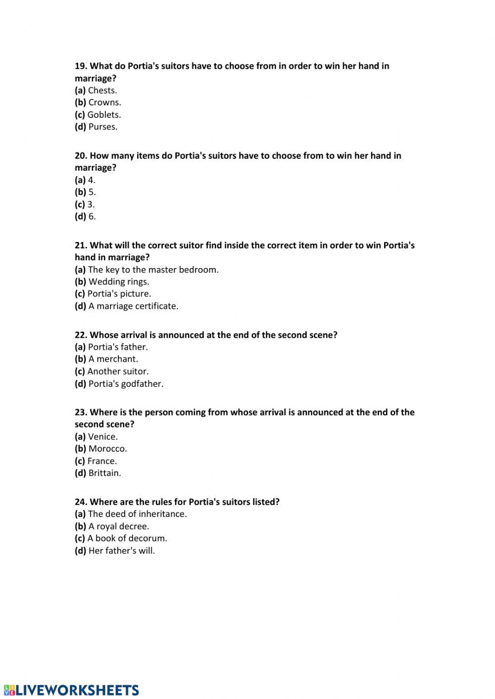 Shakespeare Merchant of Venice Act 1, 2-3
