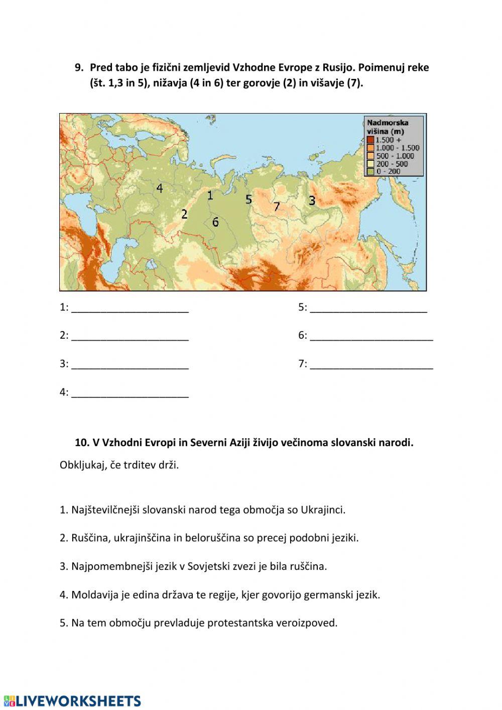 Severna in Vzhodna Evropa