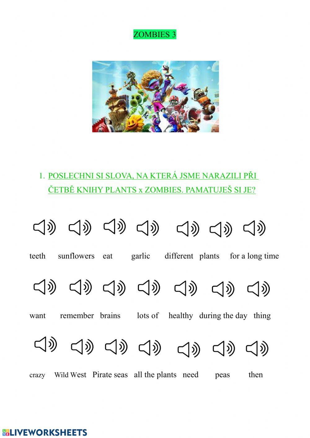 Zombie Worksheet Zombie Worksheet