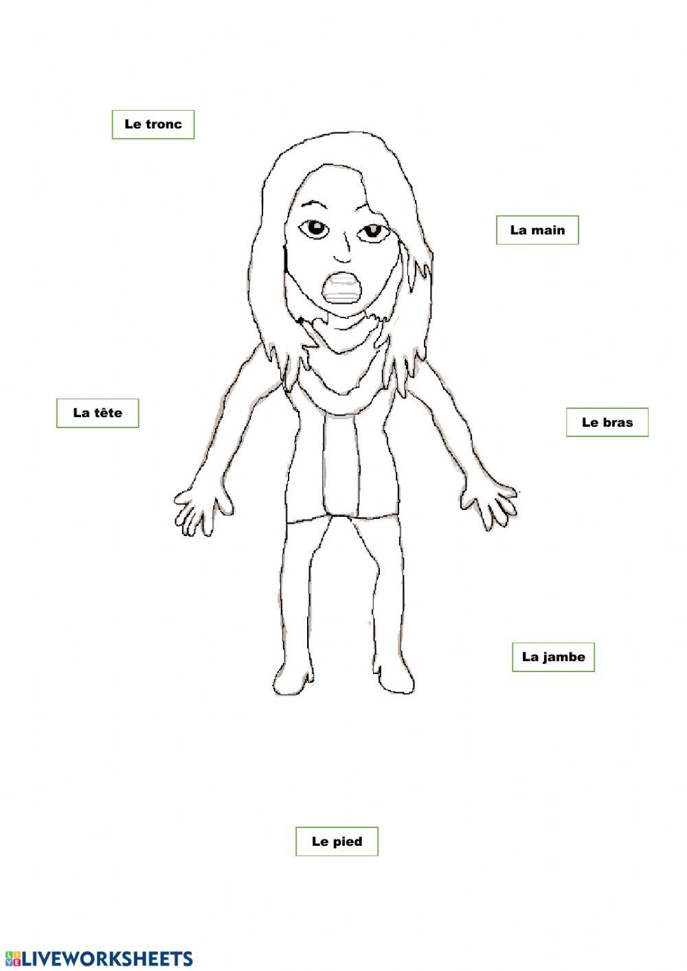 Les parties du corps worksheet for 5º de primaria Live Worksheets