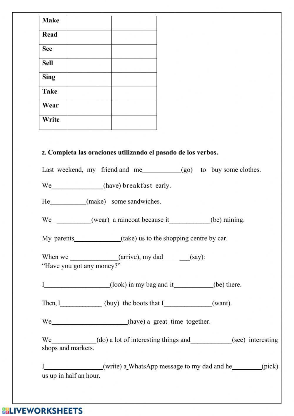 Past simple - affirmative