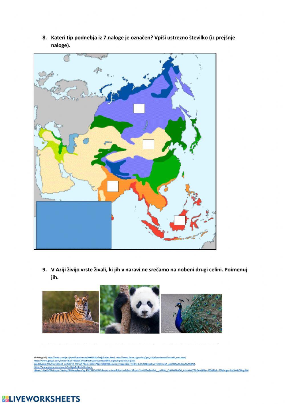 Naravnogeografske značilnosti Azije