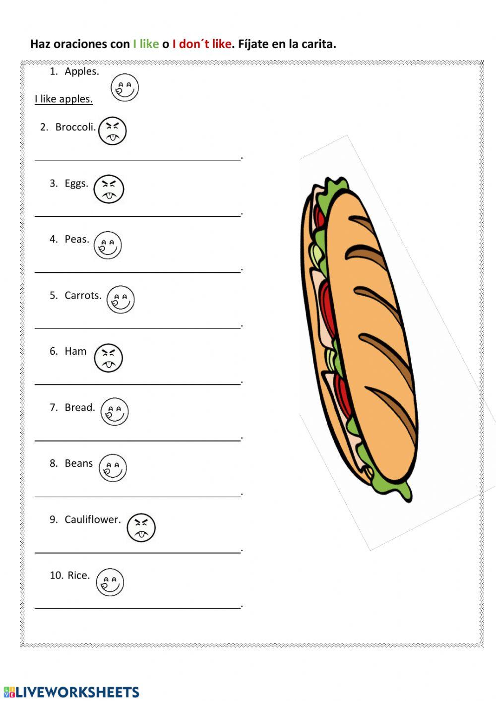 I like - i don-t like -