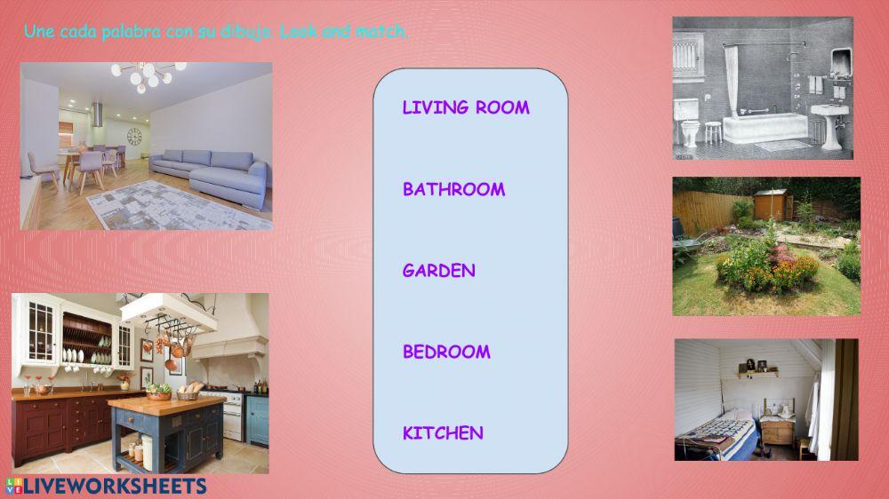 Parts of the house (look and match)