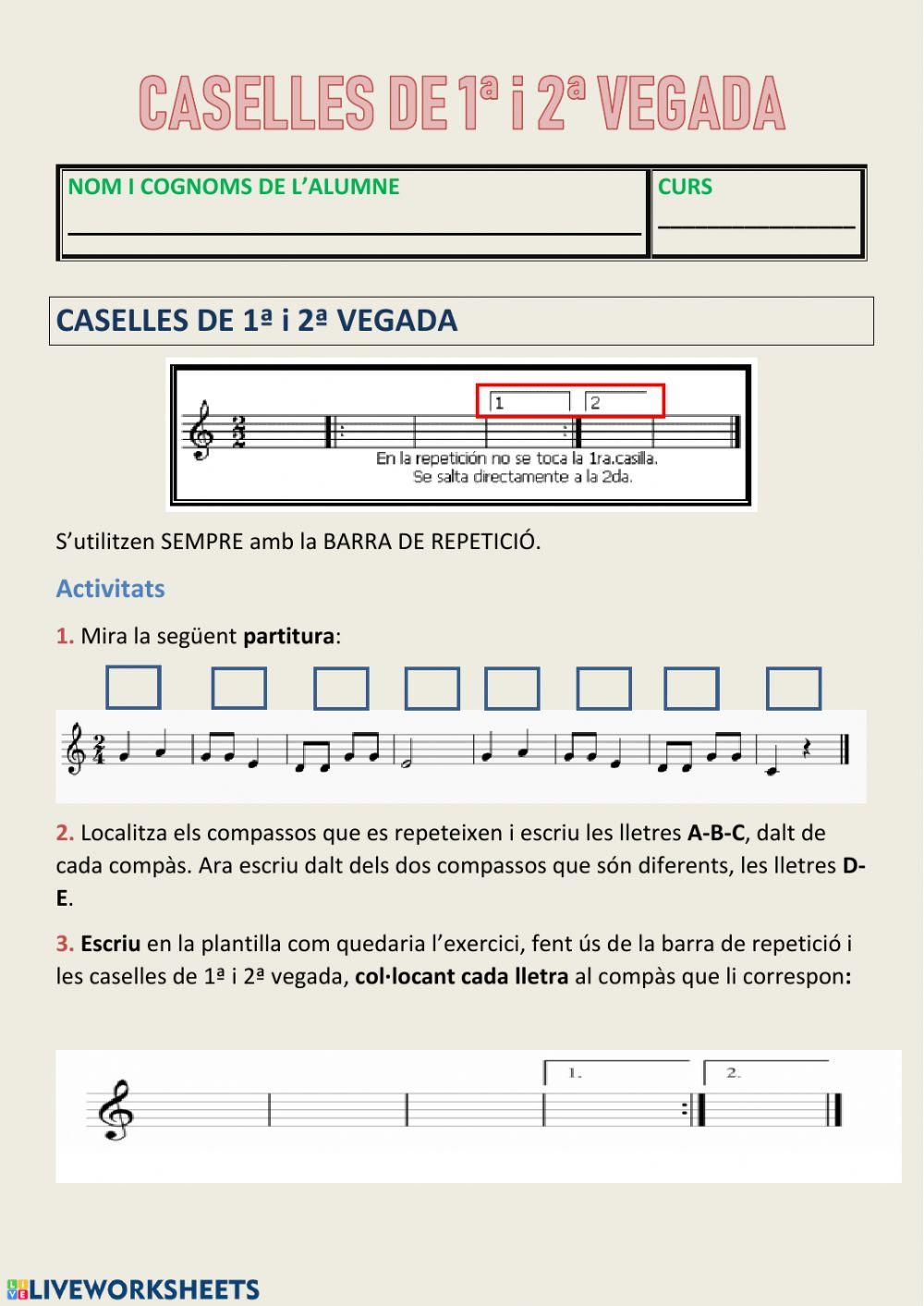 Caselles de 1ª i 2ª vegada