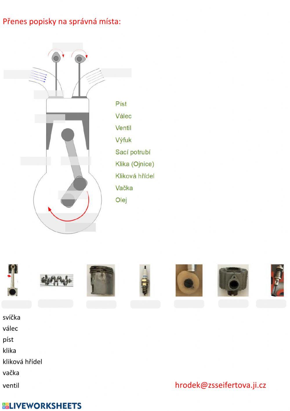 4-doby vznetovy motor (diesel) + casti motoru