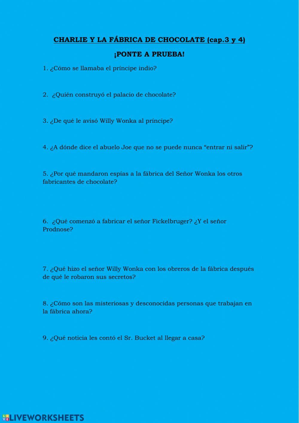 Charlie y la fábrica de chocolate