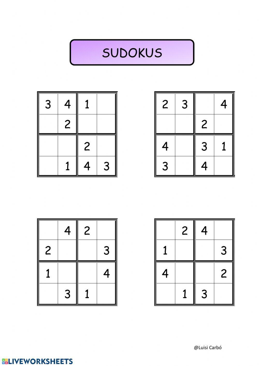 Sudoku 4 x 4