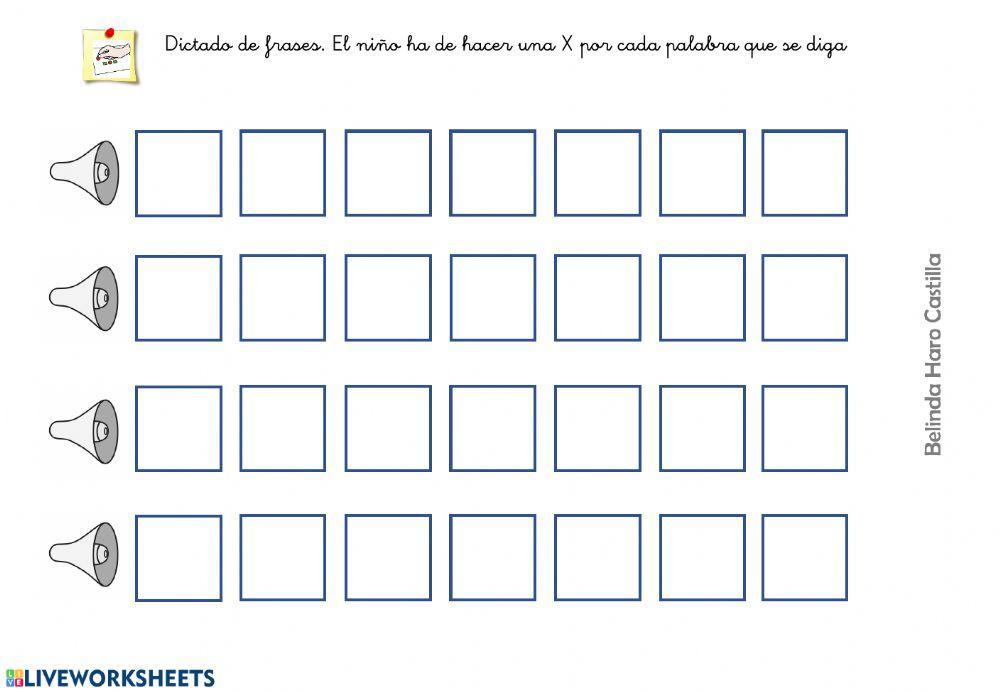 Dictado de recuento léxico 2