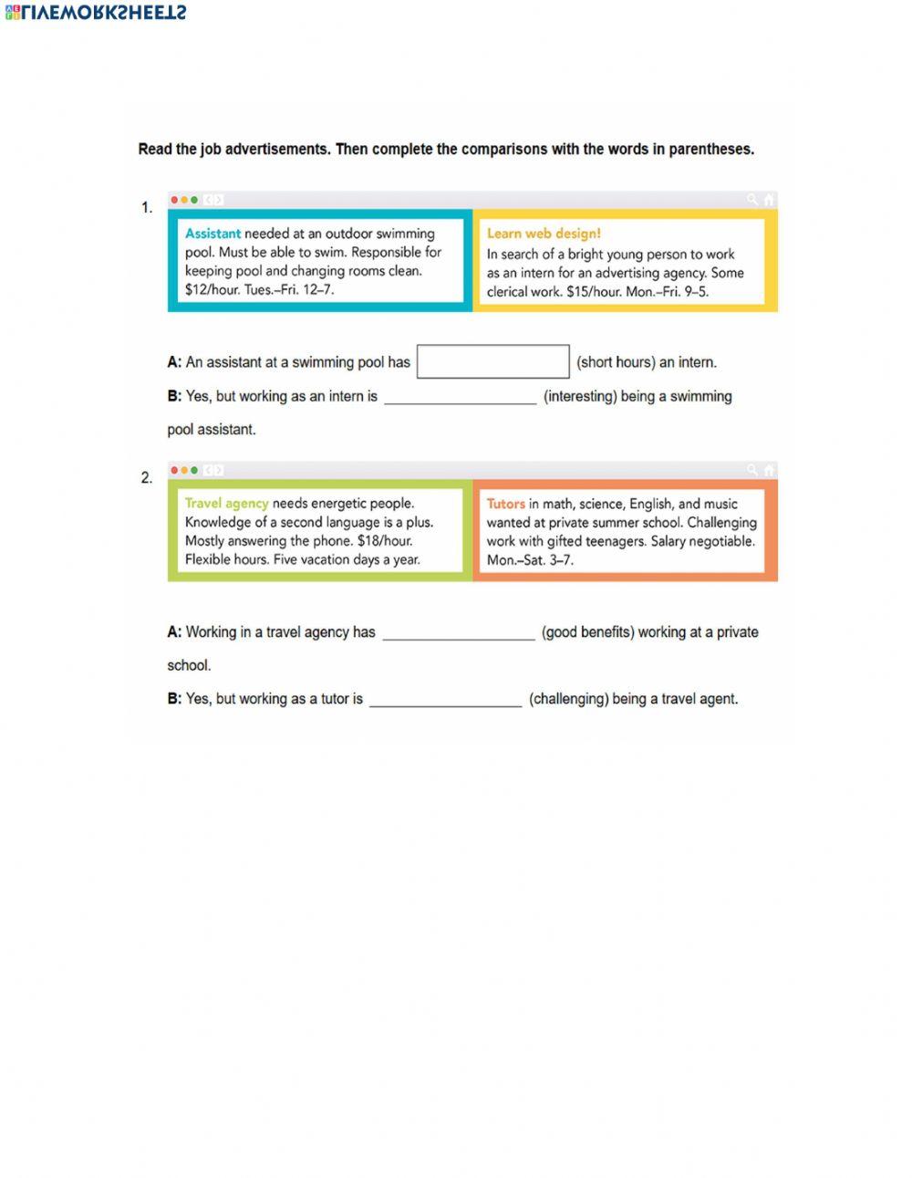Comparatives interchange 3