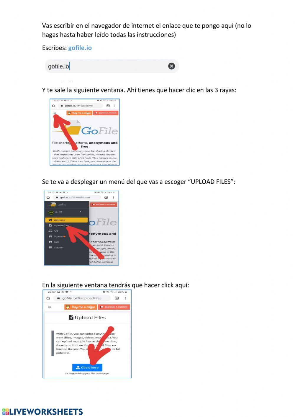 Ficha para subir enlace a archivos