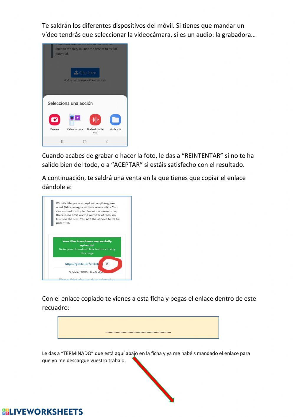 Ficha para subir enlace a archivos