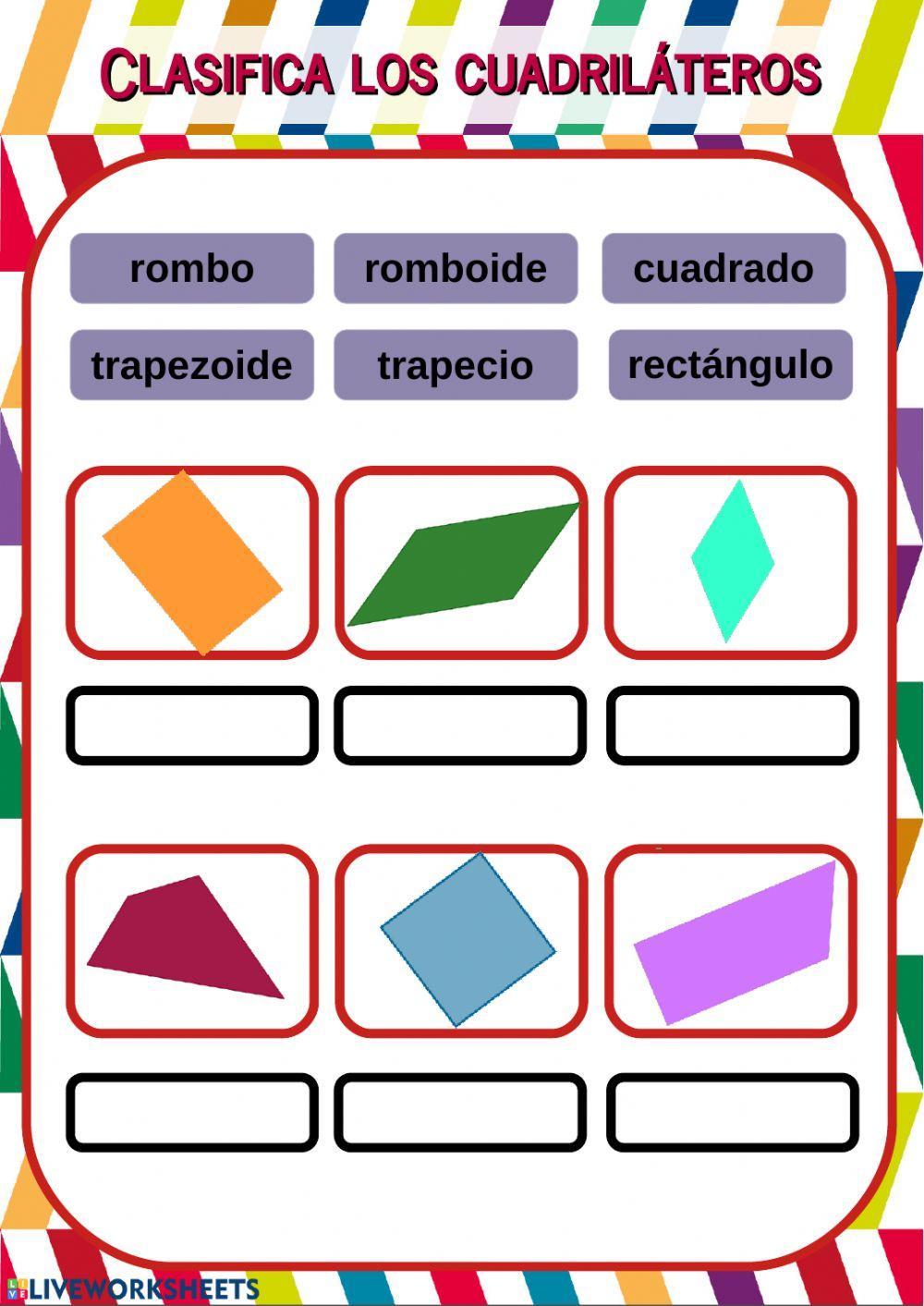 Clasifica cuadriláteros