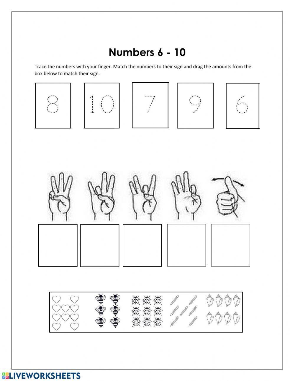 Numbers 6-10 ASL