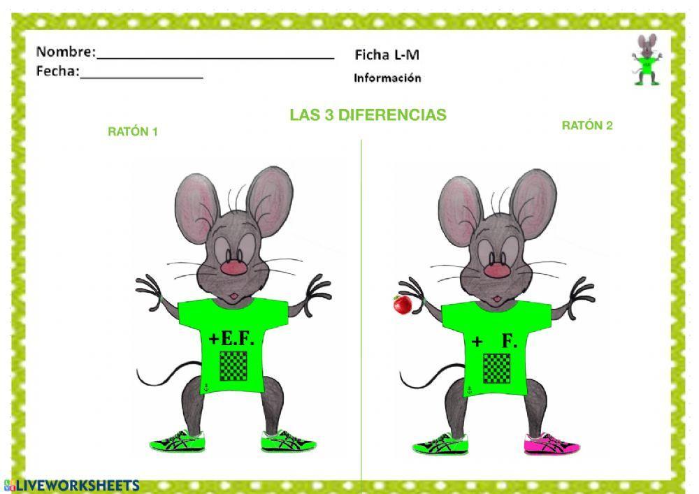 Las 3 Diferencias del Ratón 1