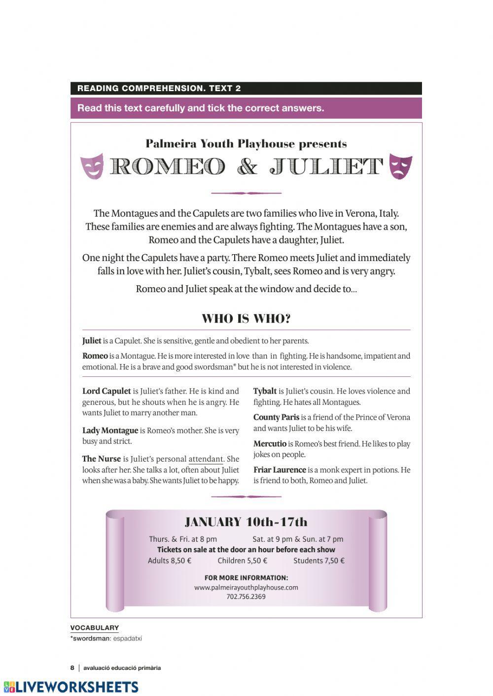 Reading comprehension 2 CCBB 2019