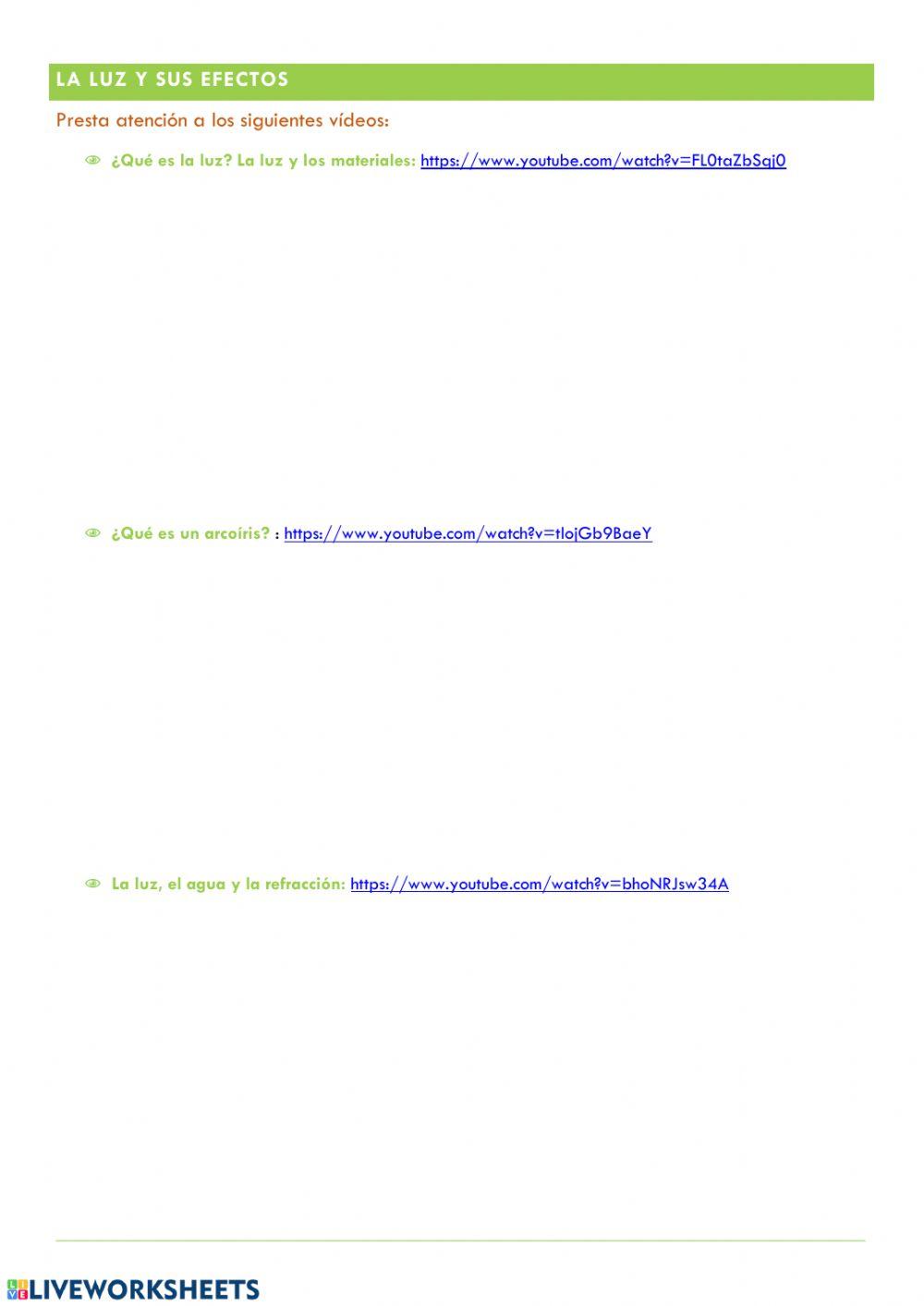 La Luz y sus efectos