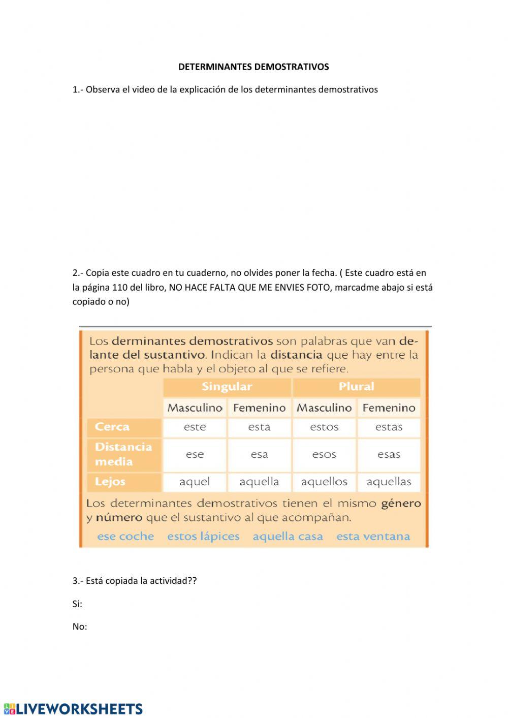 Determinantes demostrativos