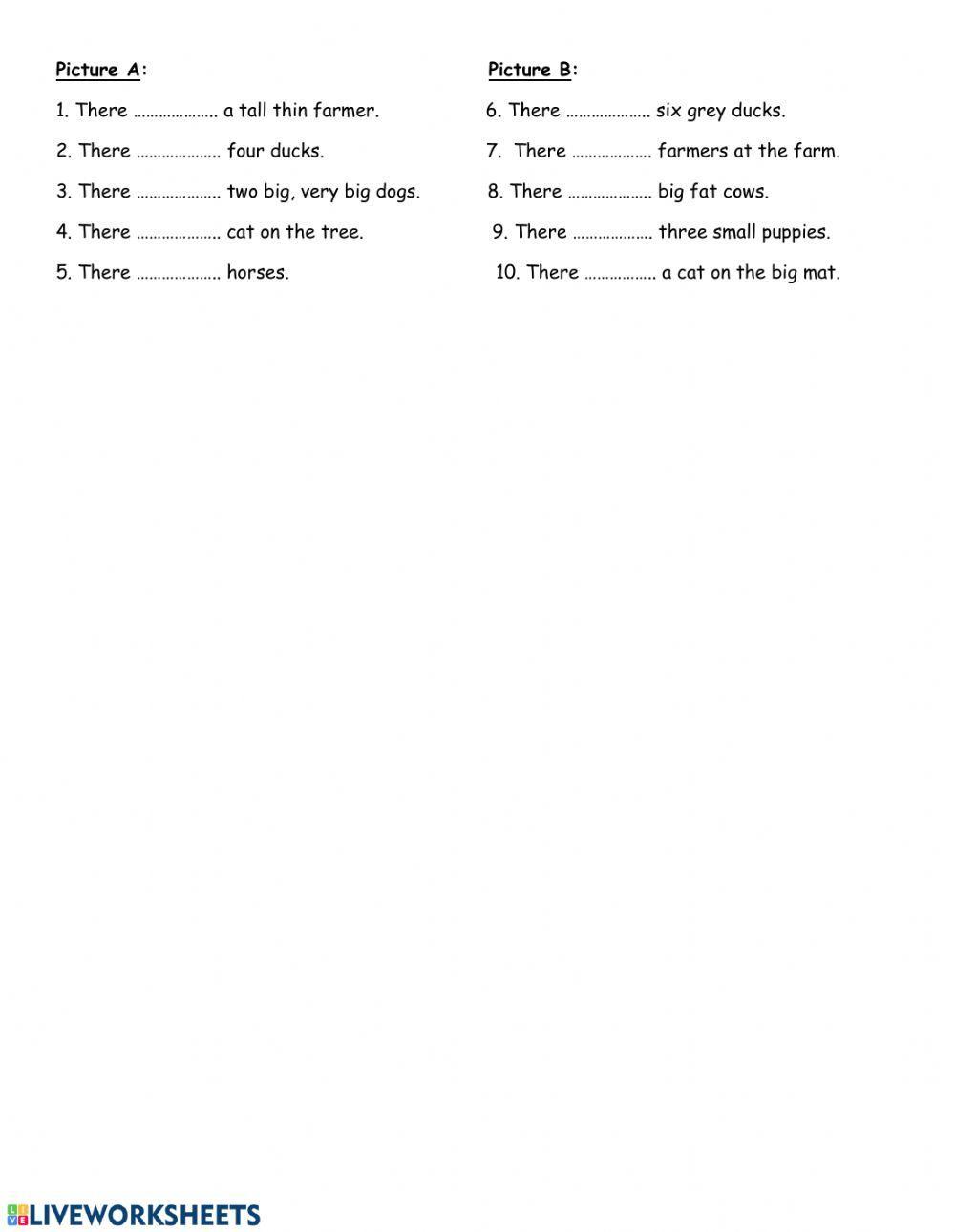 Animals There is -are