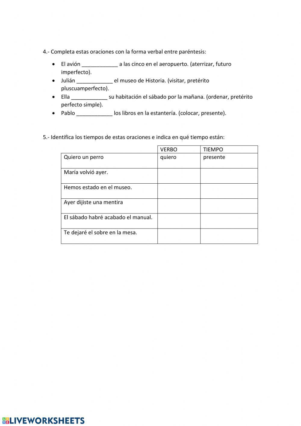 Tiempos simples y tiempos compuestos