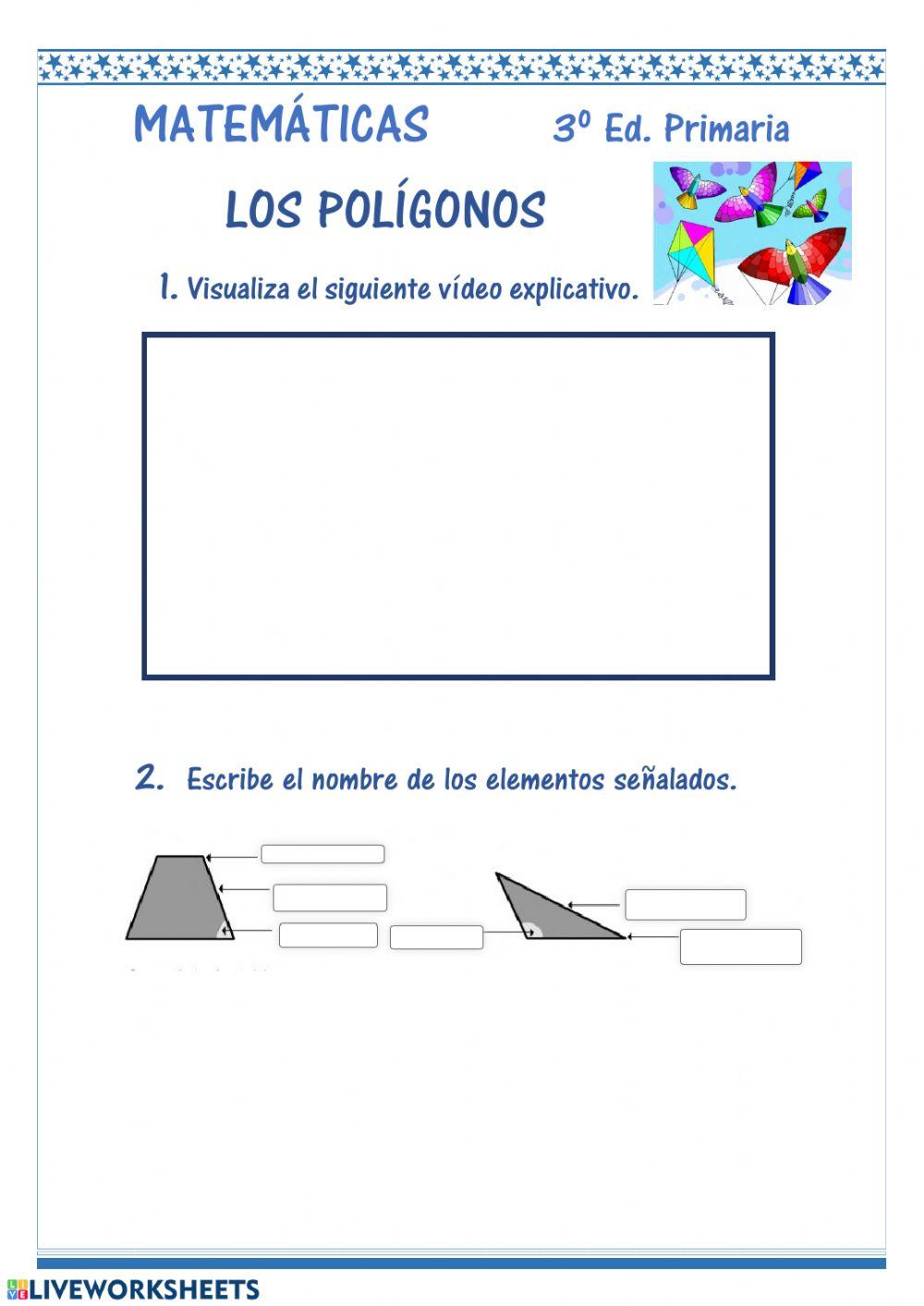 3º Ed. Primaria Matemáticas Los polígonos