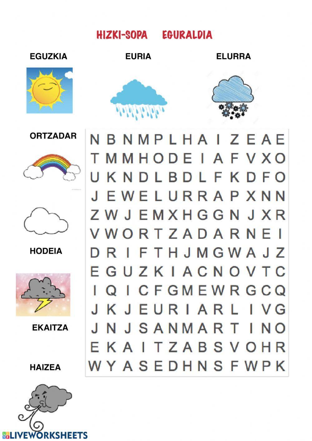 Hizki sopa eguraldia Hizki sopa eguraldia