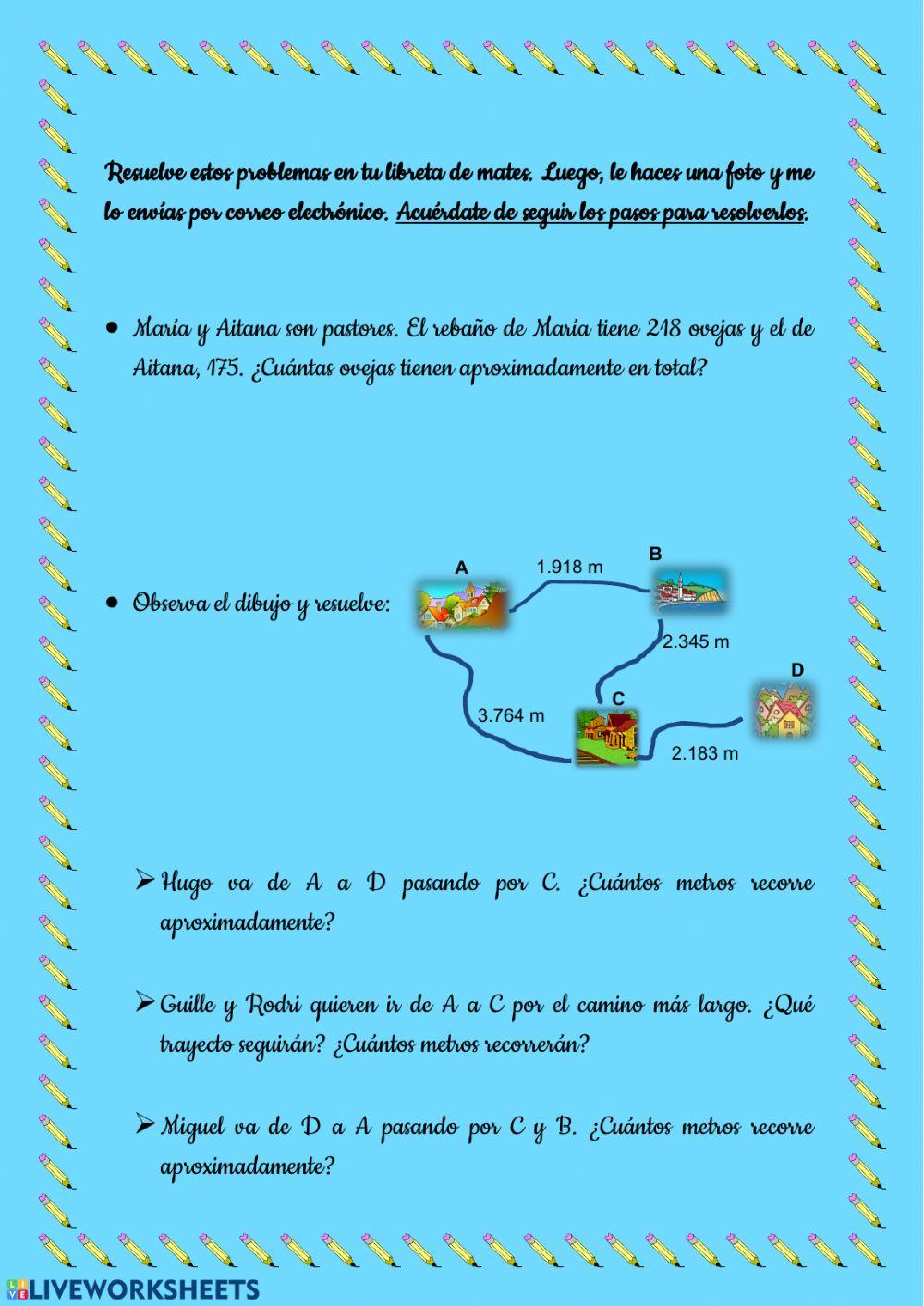 Sumas de 2 y 3 números