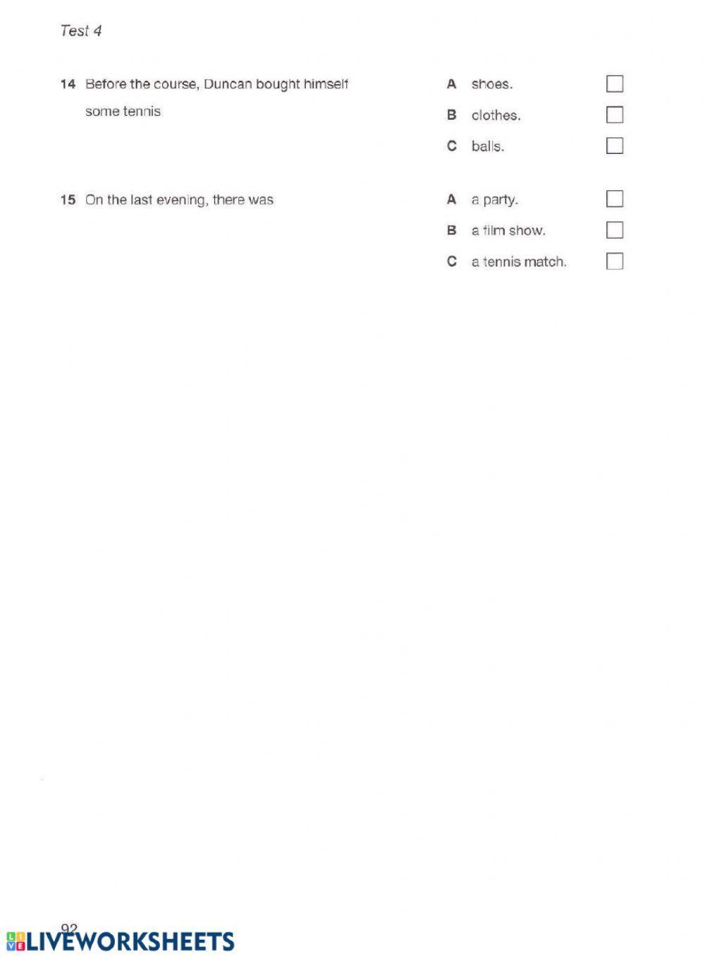 Form 5 Listening Test