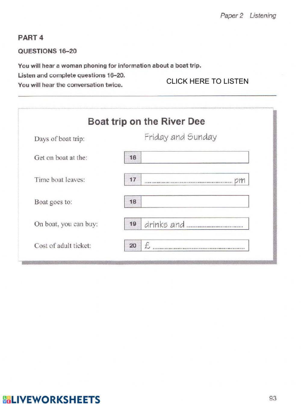 Form 5 Listening Test
